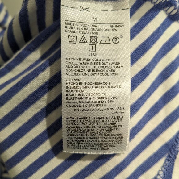 Old Navy Purple Striped Jersey Swing Dress minimalist modest - Picture 6 of 6